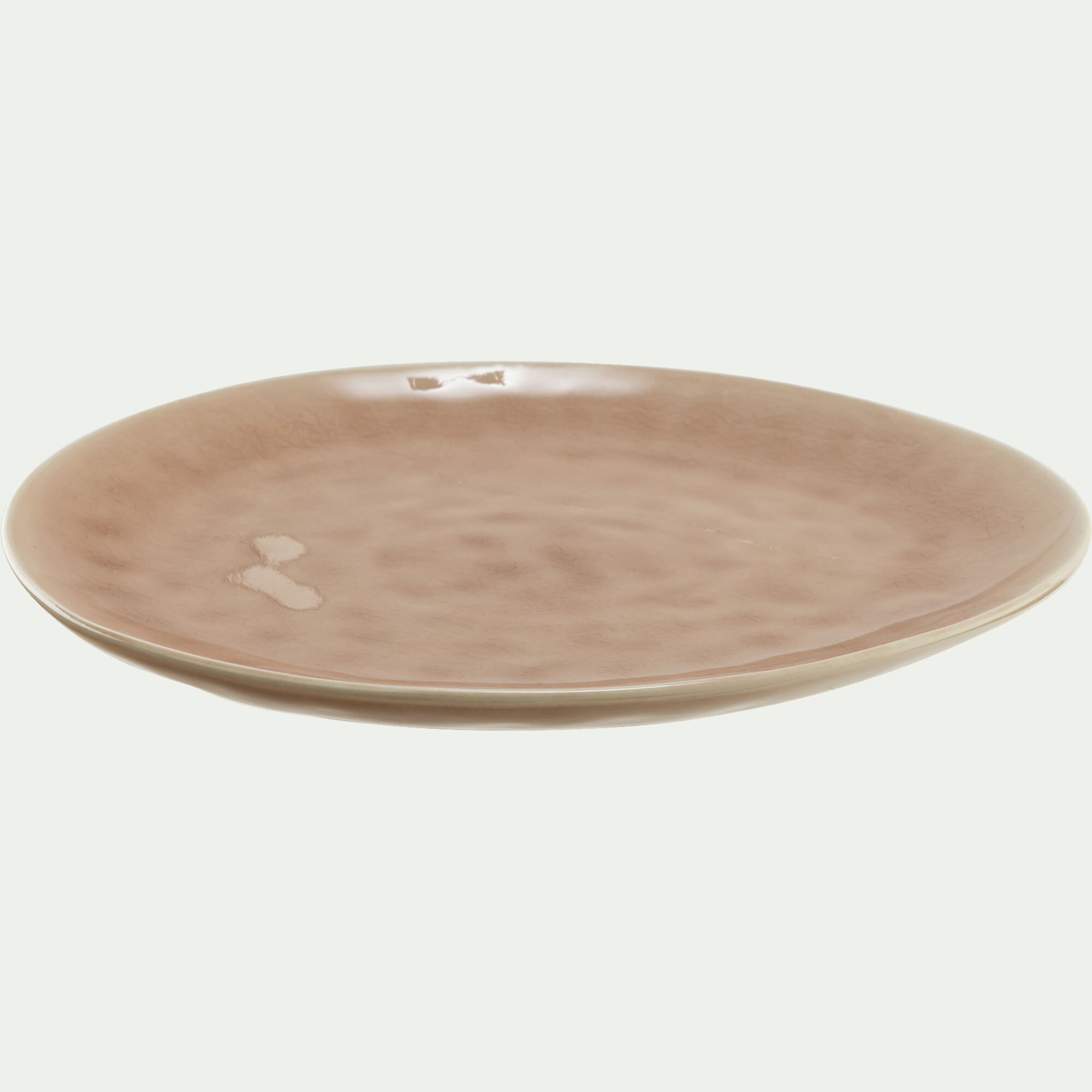 INDIE - Assiette plate grès D28,5cm - rose