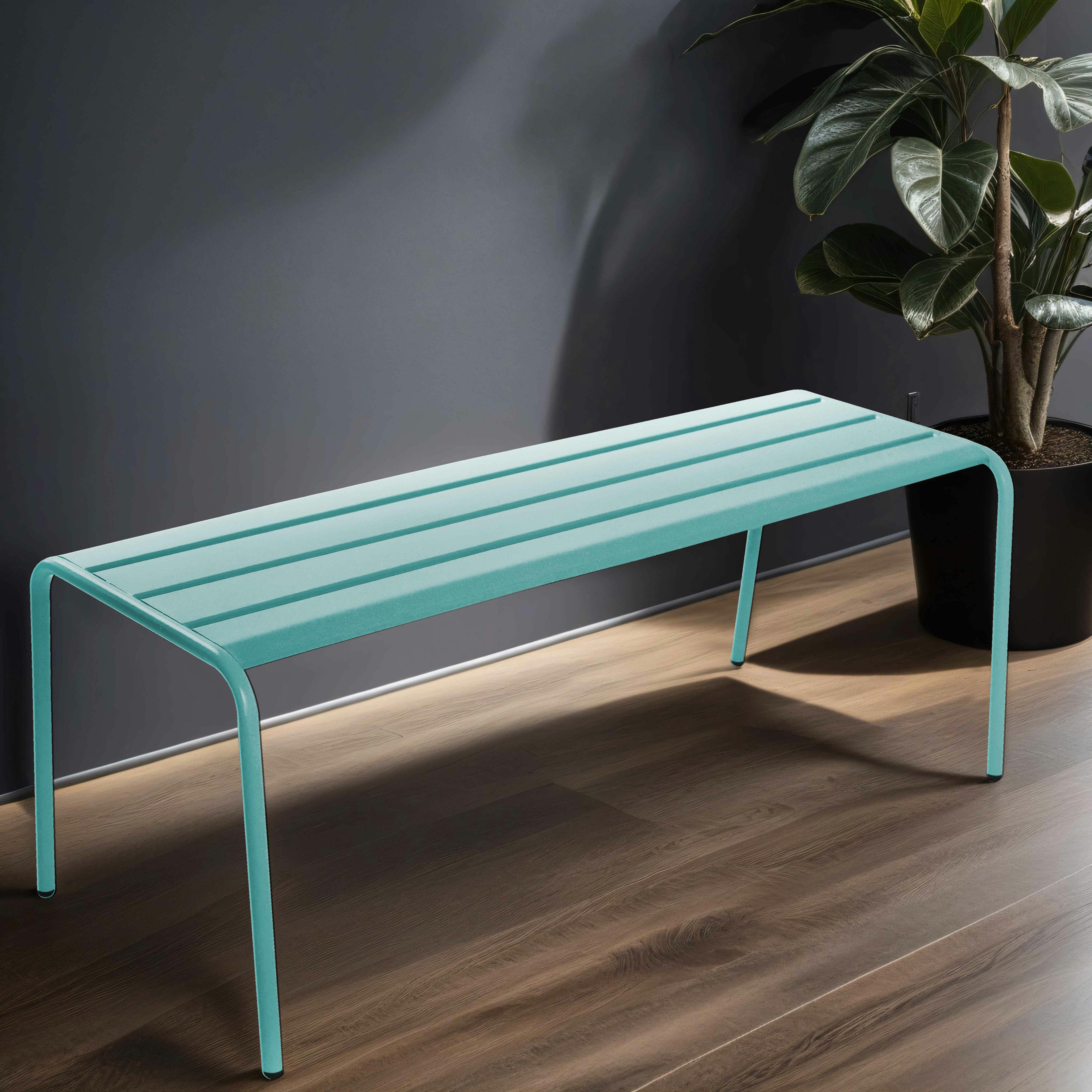 PALAVAS - Banc d'intérieur en métal turquoise