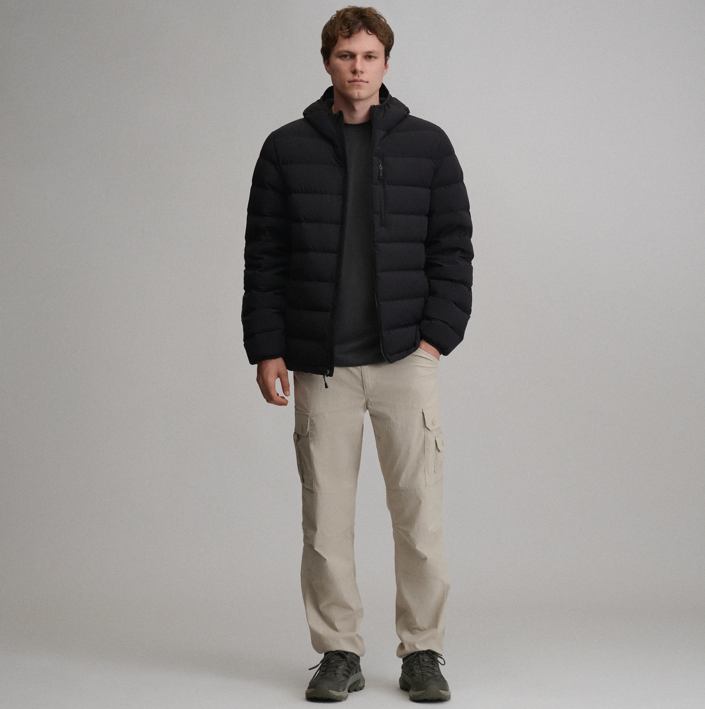 Men's EB Stretch Down Hooded Jacket