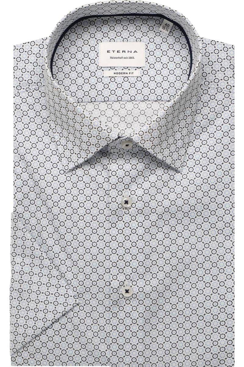 ETERNA Modern Fit Hemd himmelblau, Bedruckt