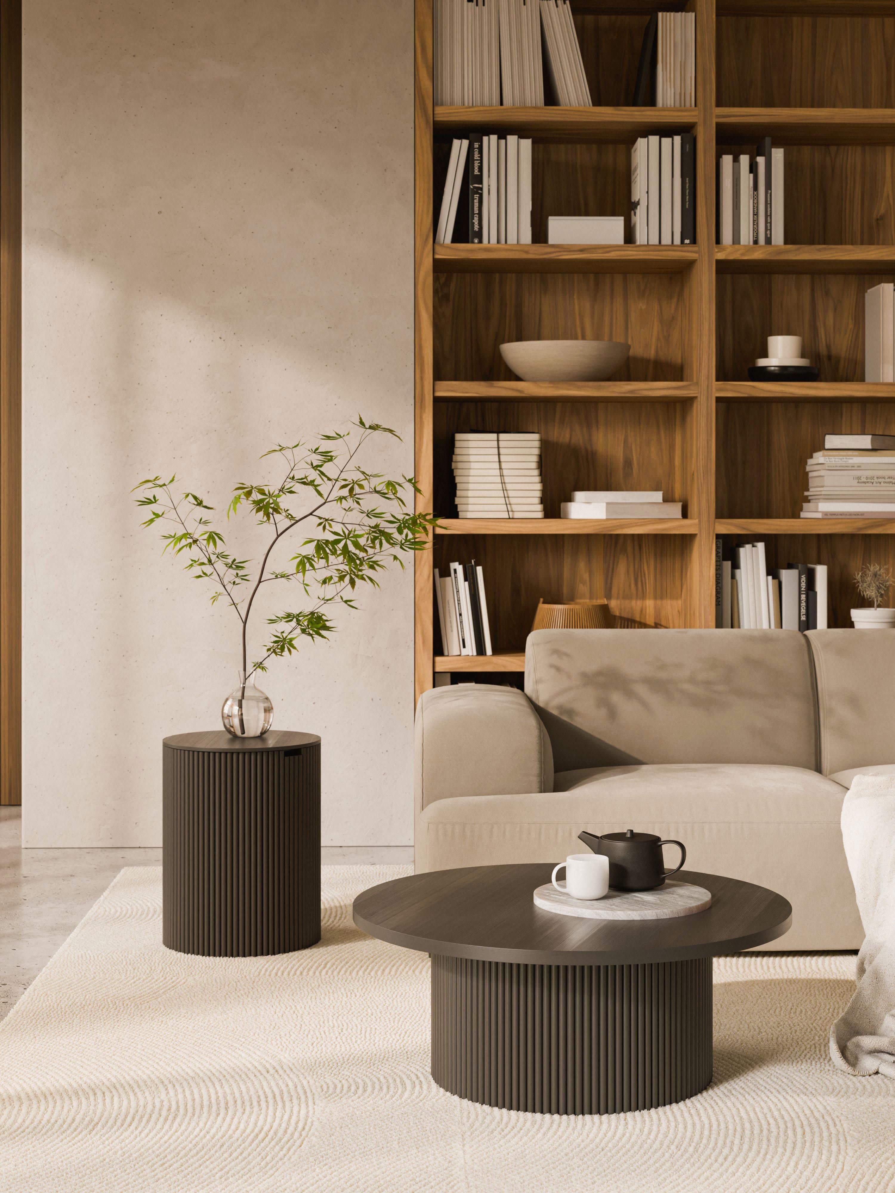 Runder Holz-Couchtisch Nele