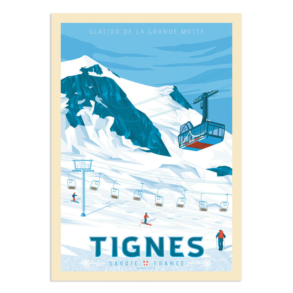 - Affiche Tignes  30x40 cm