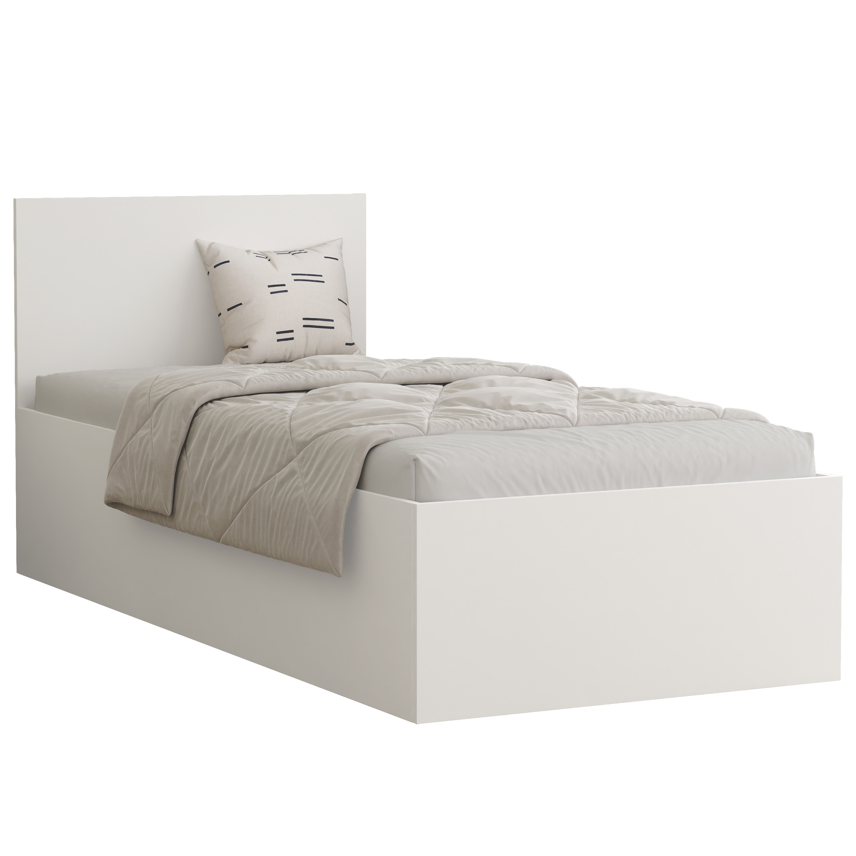Łóżko dziecięce SIMPLE z materacem | 90x200 Białe