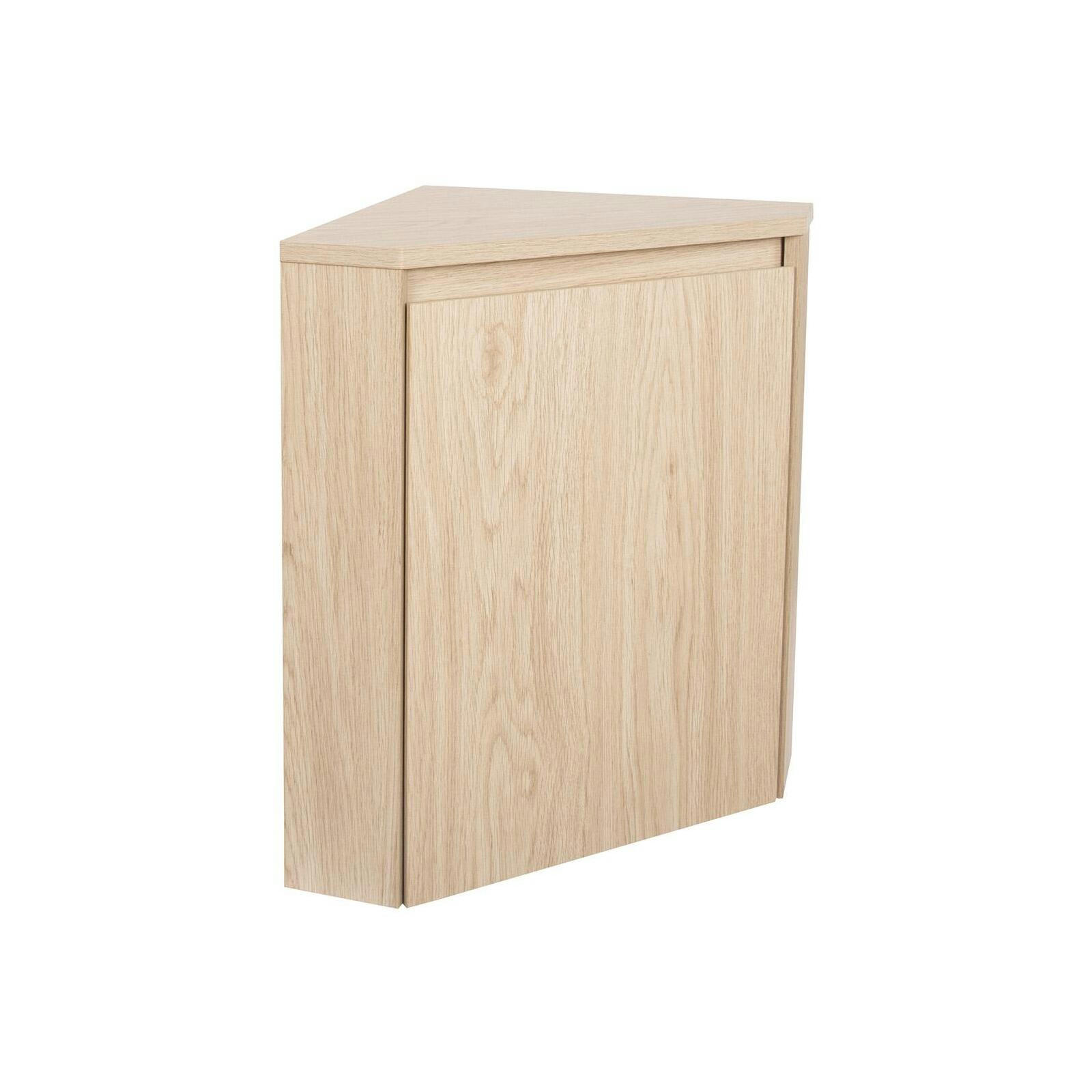 SORRENTO - Meuble lave-mains d'angle décor chêne