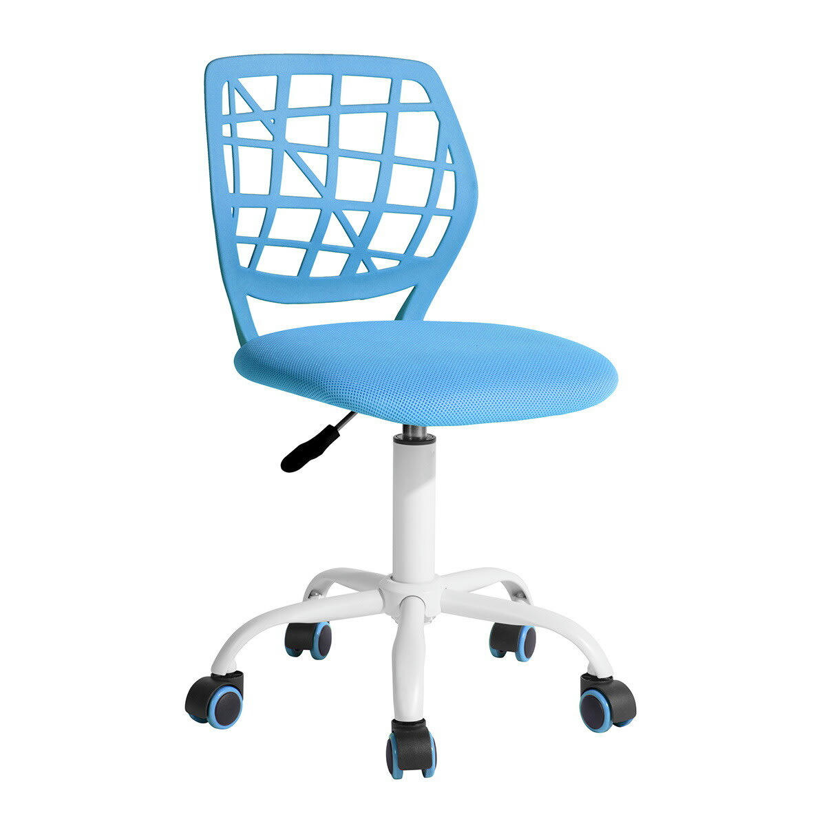 - Chaise bureau enfant hauteur ajustable pivotant et mesh BLEU