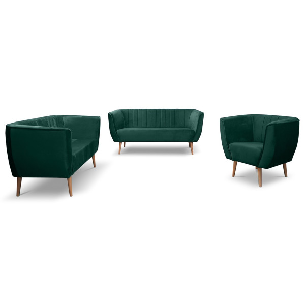 Sofa dwuosobowa PIK 2 / MON37 butelkowa zieleń