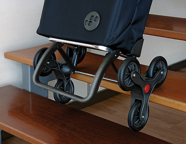 Chariot de courses 6 roues Rolser Saquet noir 43L H. 107 x l. 47,5 x P. 39,5cm