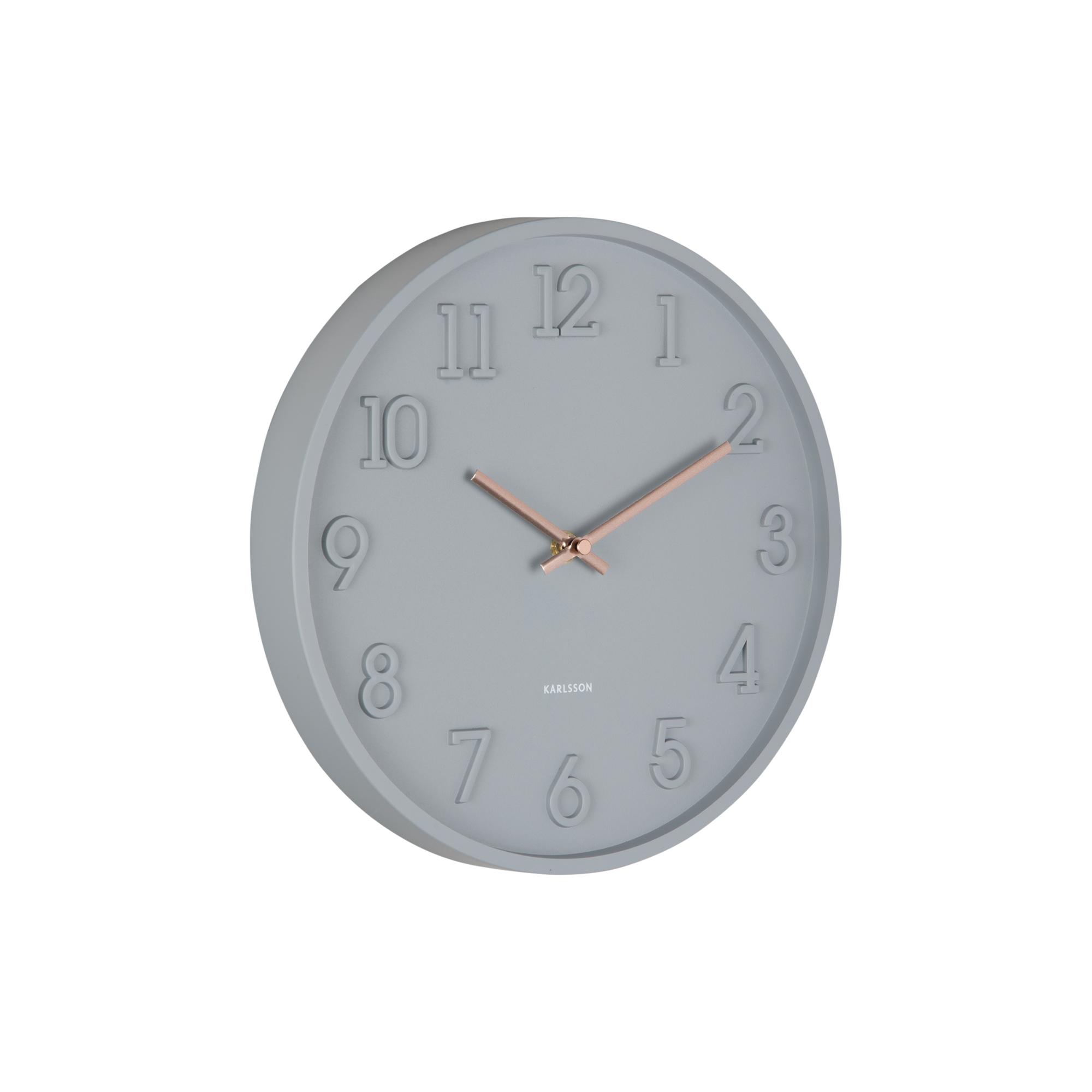 Karlsson Wandklok Calma - Donkergrijs - 3.8x30x30cm
