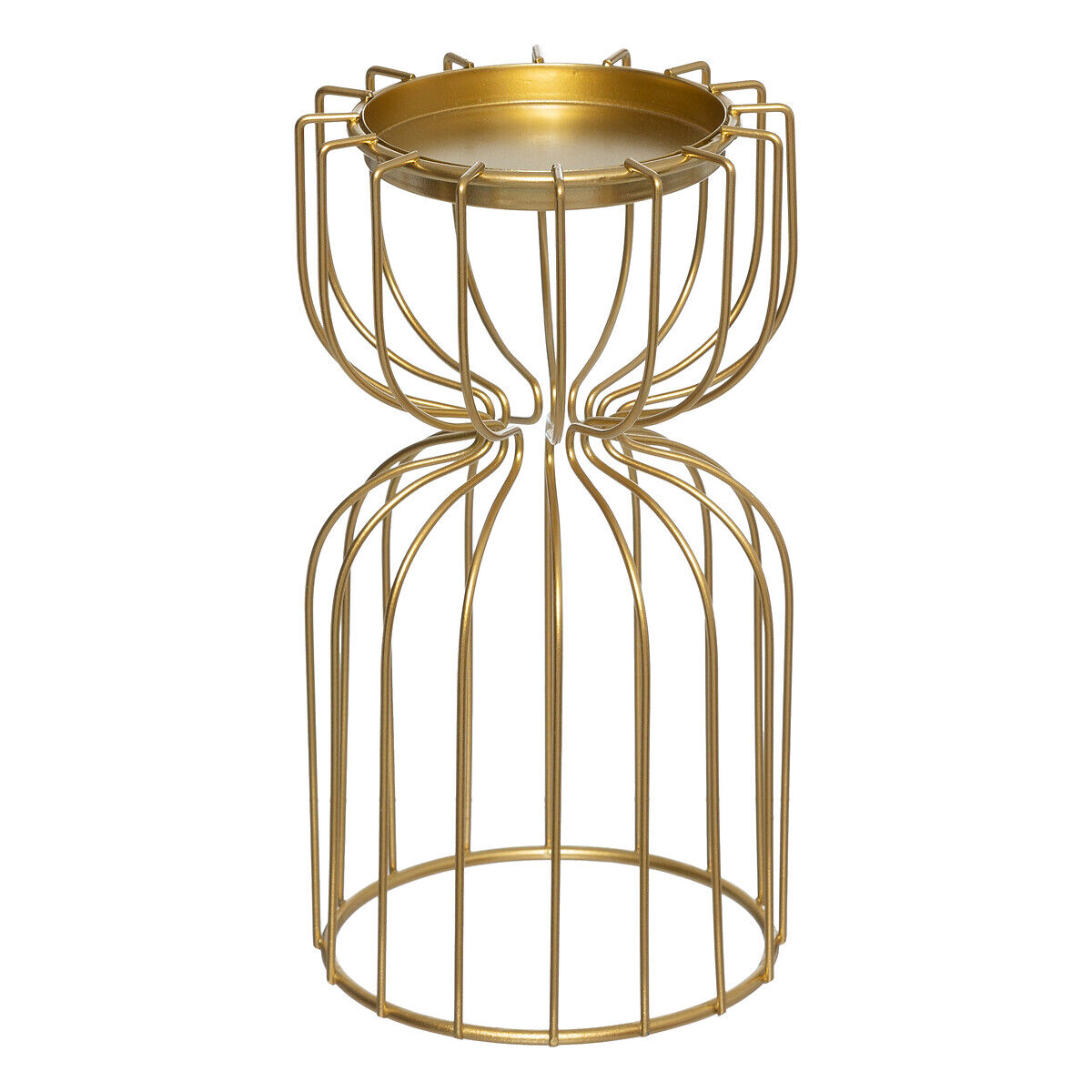 Castiçal em metal dourado 20cm