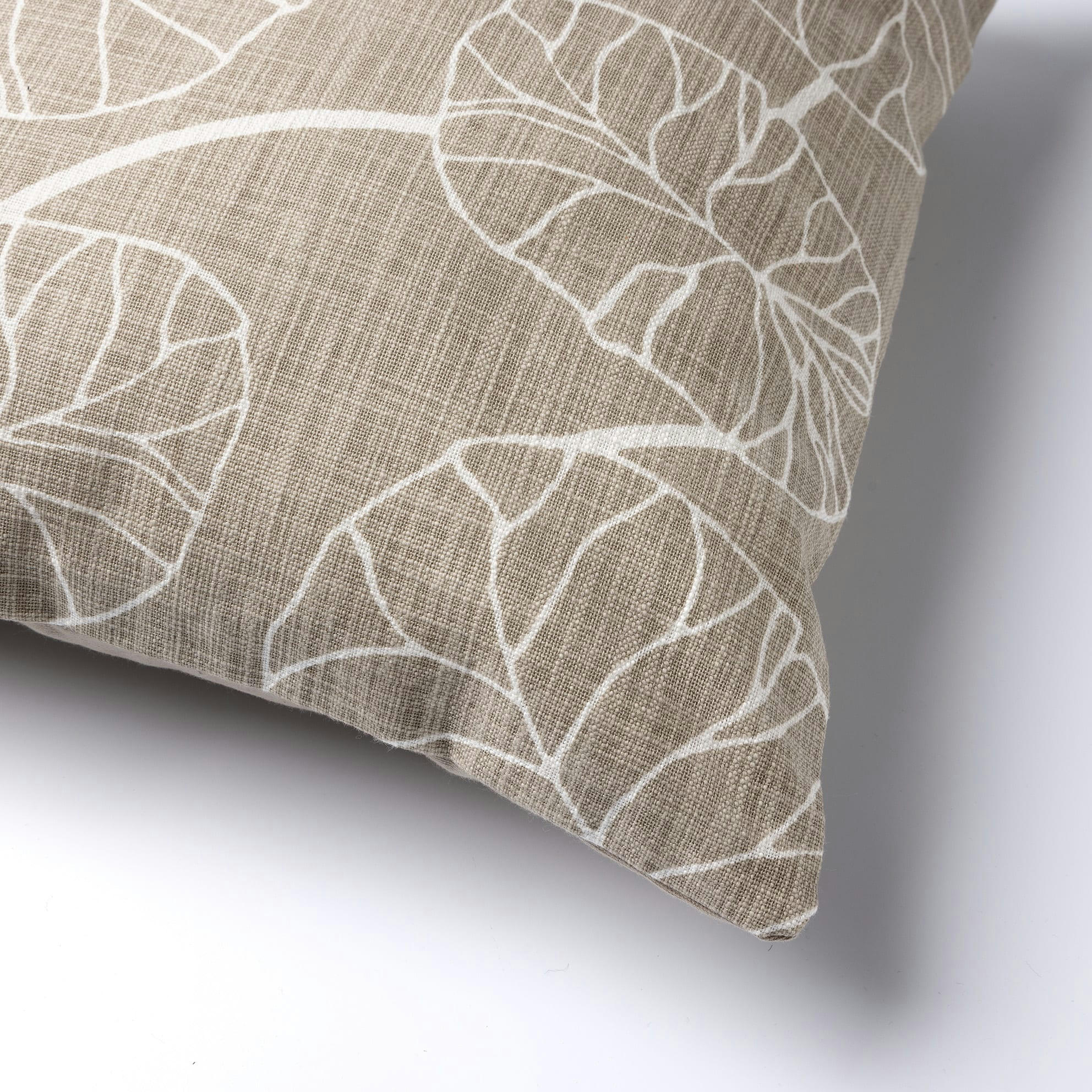 JULES - Coussin - beige en coton 45x45 cm avec motif fleuri