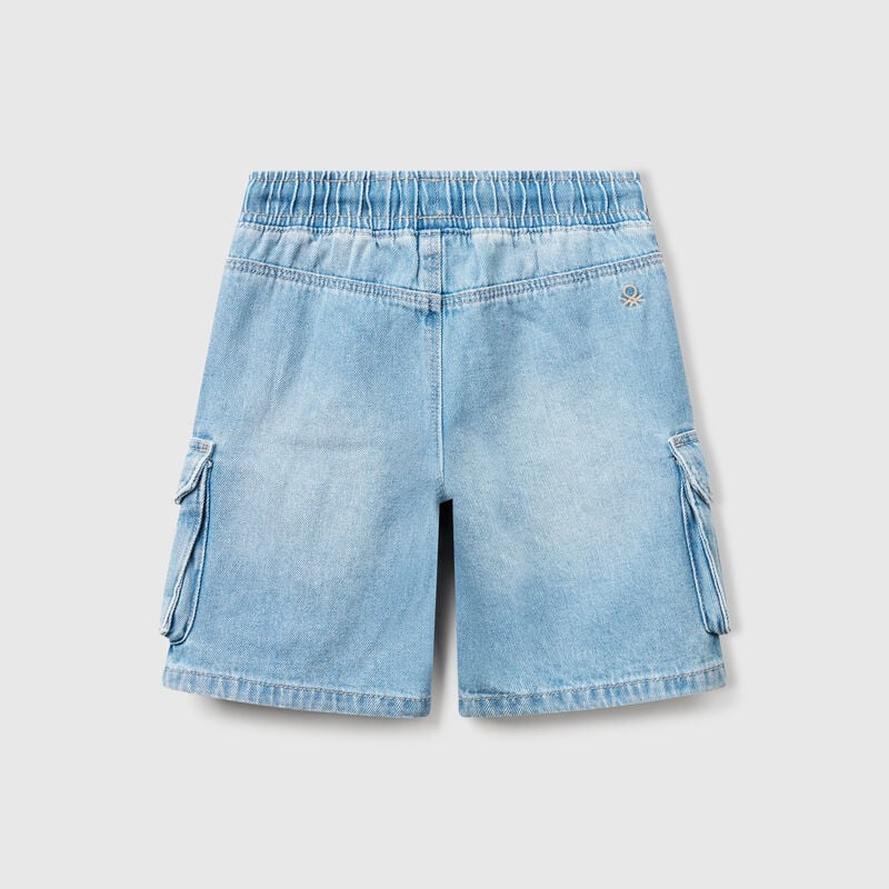 Cargo bermudas with drawstring