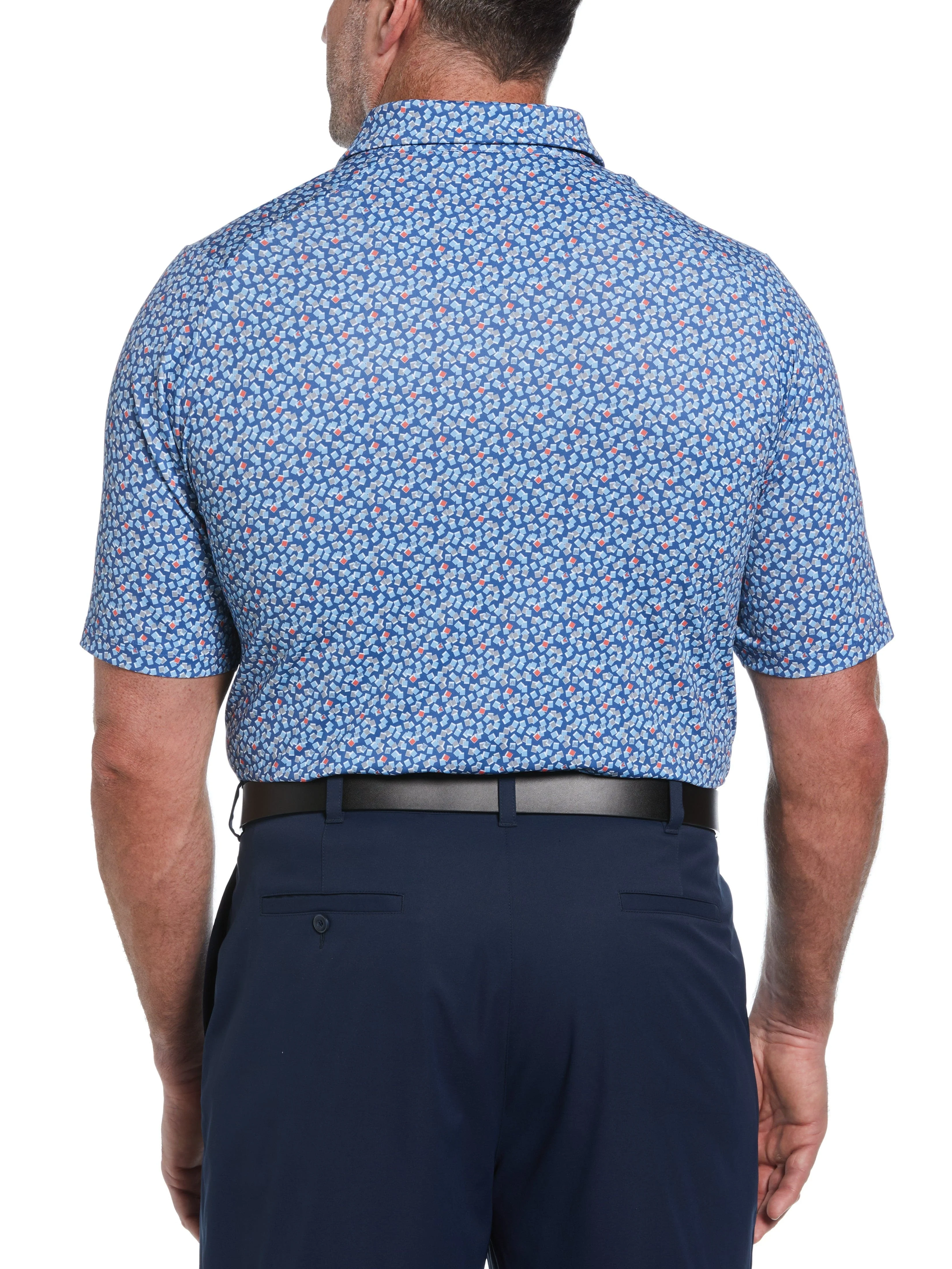 Big & Tall Polaroid Confetti Print Golf Polo