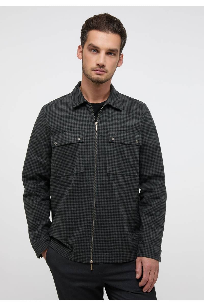 ETERNA 1863 Modern Fit Flanellhemd anthrazit, Kariert