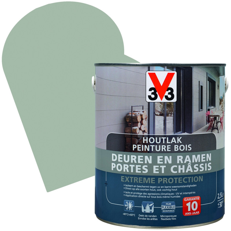 Lasure Extreme Protection pour portes & châssis en bois gris galet satinée 2,5 L