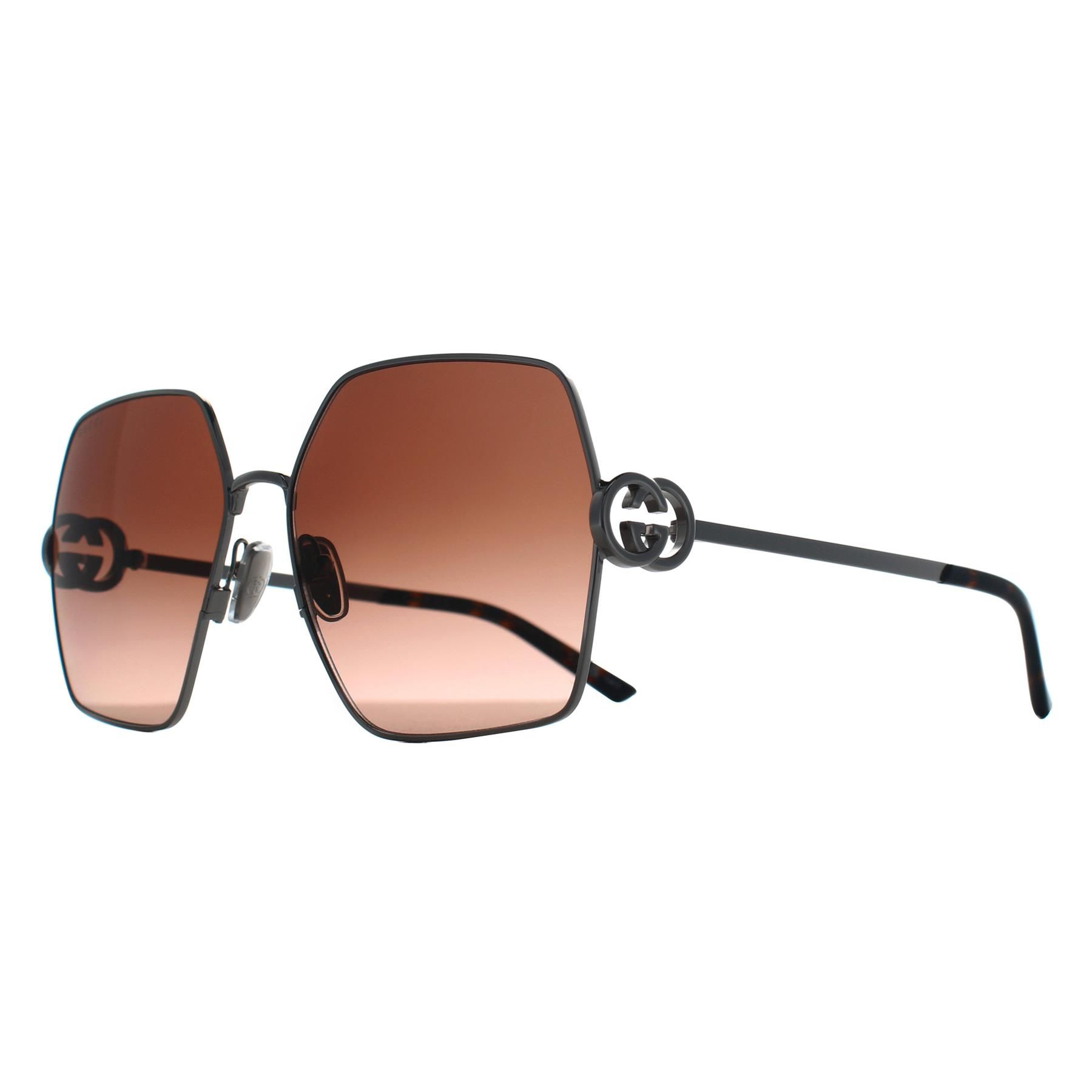 Gucci Square Silver Brown Gradient GG2163S