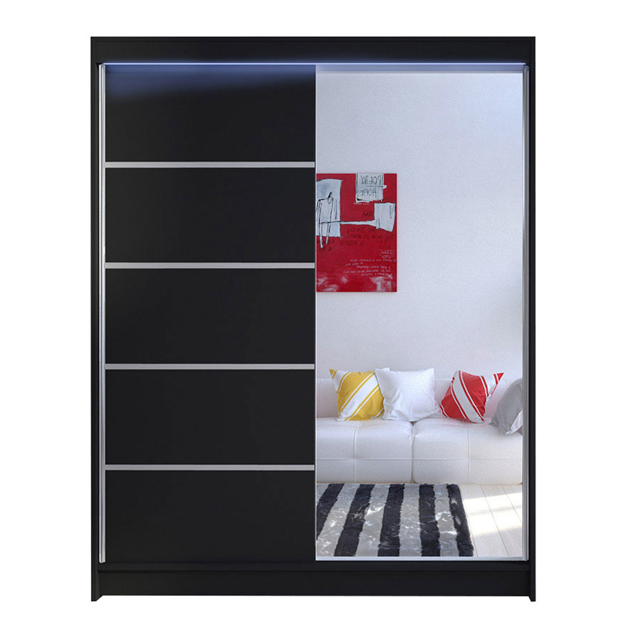 Szafa z drzwiami przesuwnymi Camino III z oświetleniem RGB