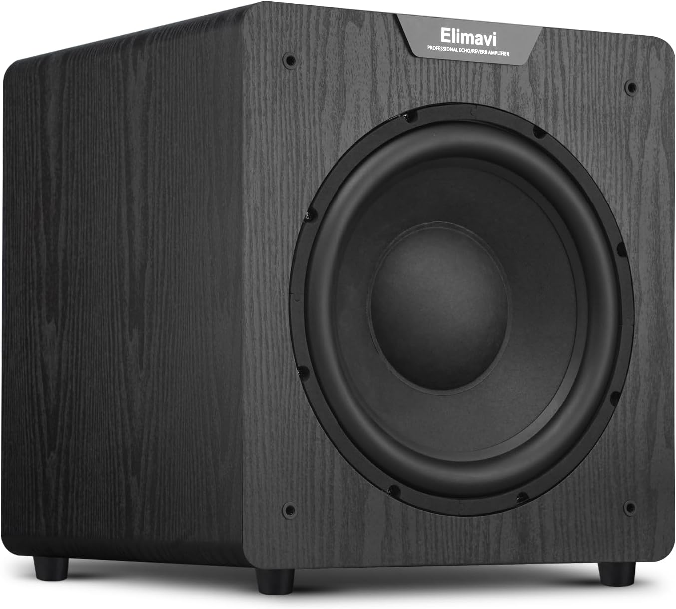 Elimavi 12 Powered Subwoofer Home Audio - 400W Deep Bass for Home Theater - Copper Driver, MDF Enclosure w/Aluminum Radiator - Ideal for Home Surround Sound Systems