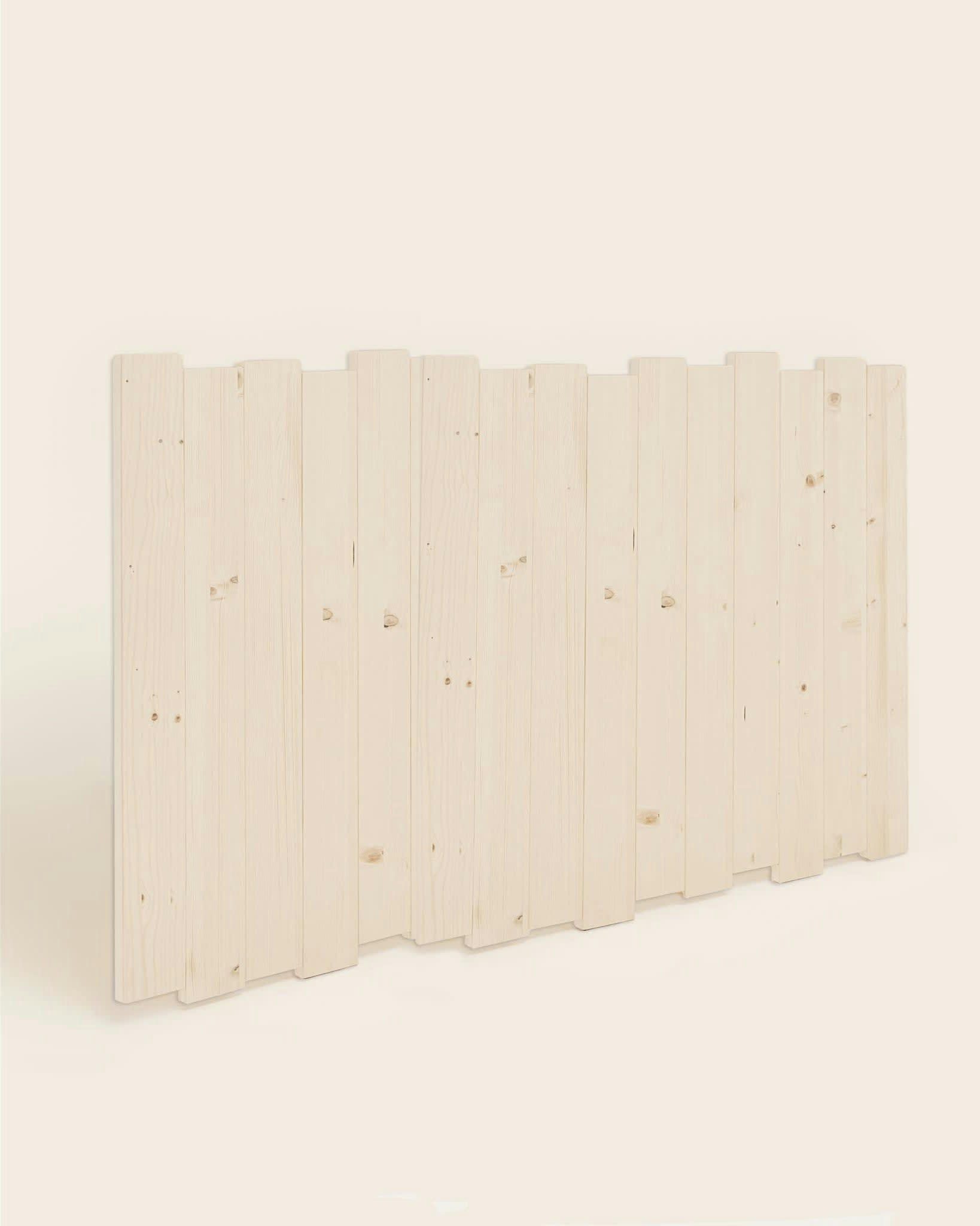 DAKARI - Tête de lit en bois de sapin en couleur blanc vieilli pour lit 90 cm