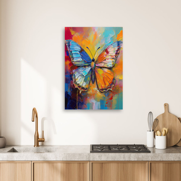 Feeby Obraz do salonu, Motyl na Kolorowym Tle 40x60