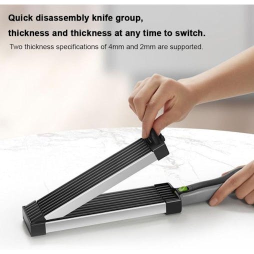 NNETM Manual Meat Slicer Set with Interchangeable Blades