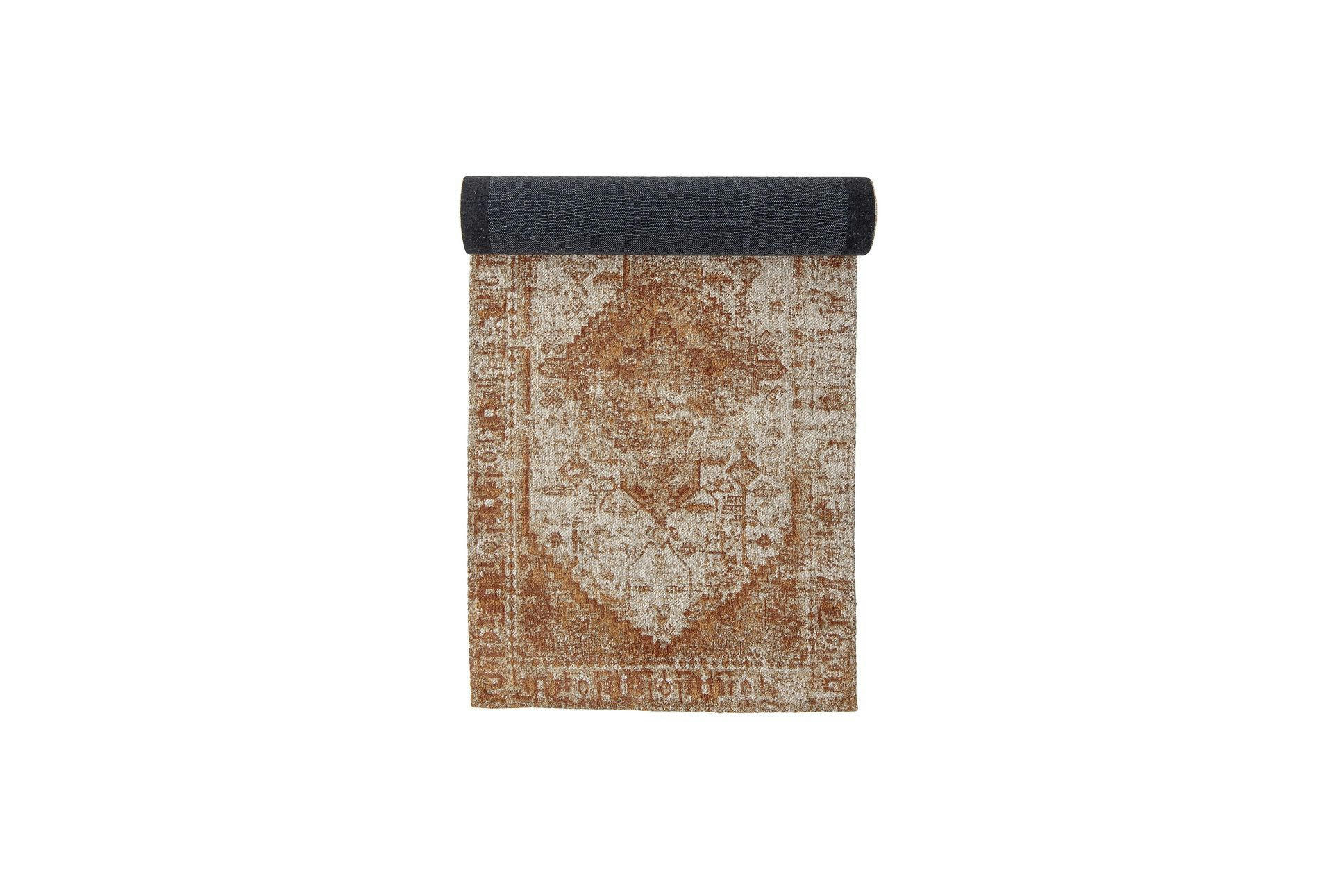 SIRIUS - Tapis en coton jaune 245x75cm