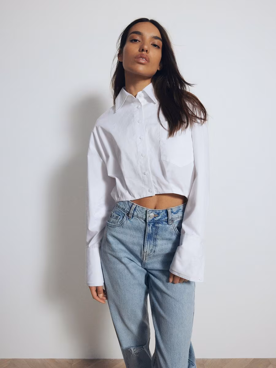 Cropped Cotton Shirt