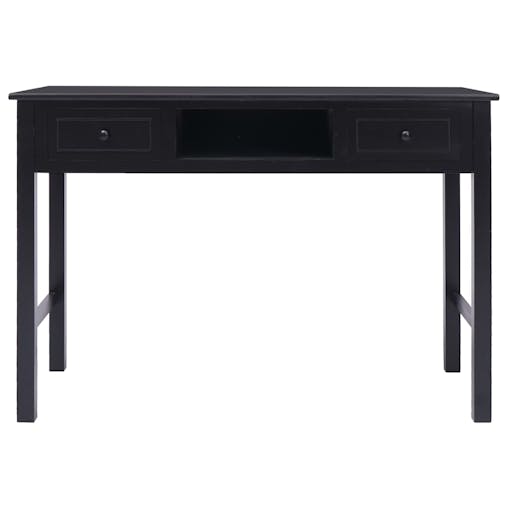 NNEVL Writing Desk Black 110x45x76 cm Wood