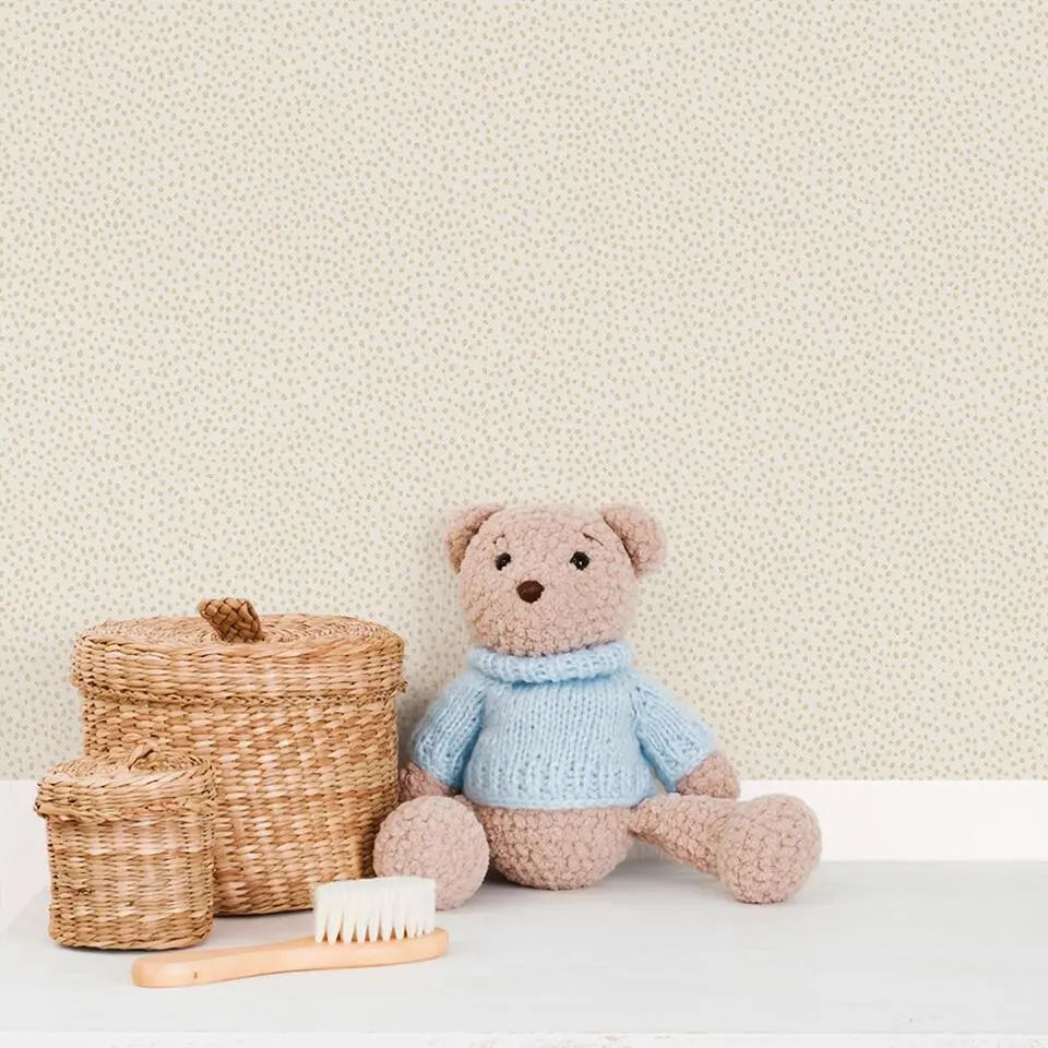 Sanders & Sanders behang stippen beige - 53 cm x 10.05 m