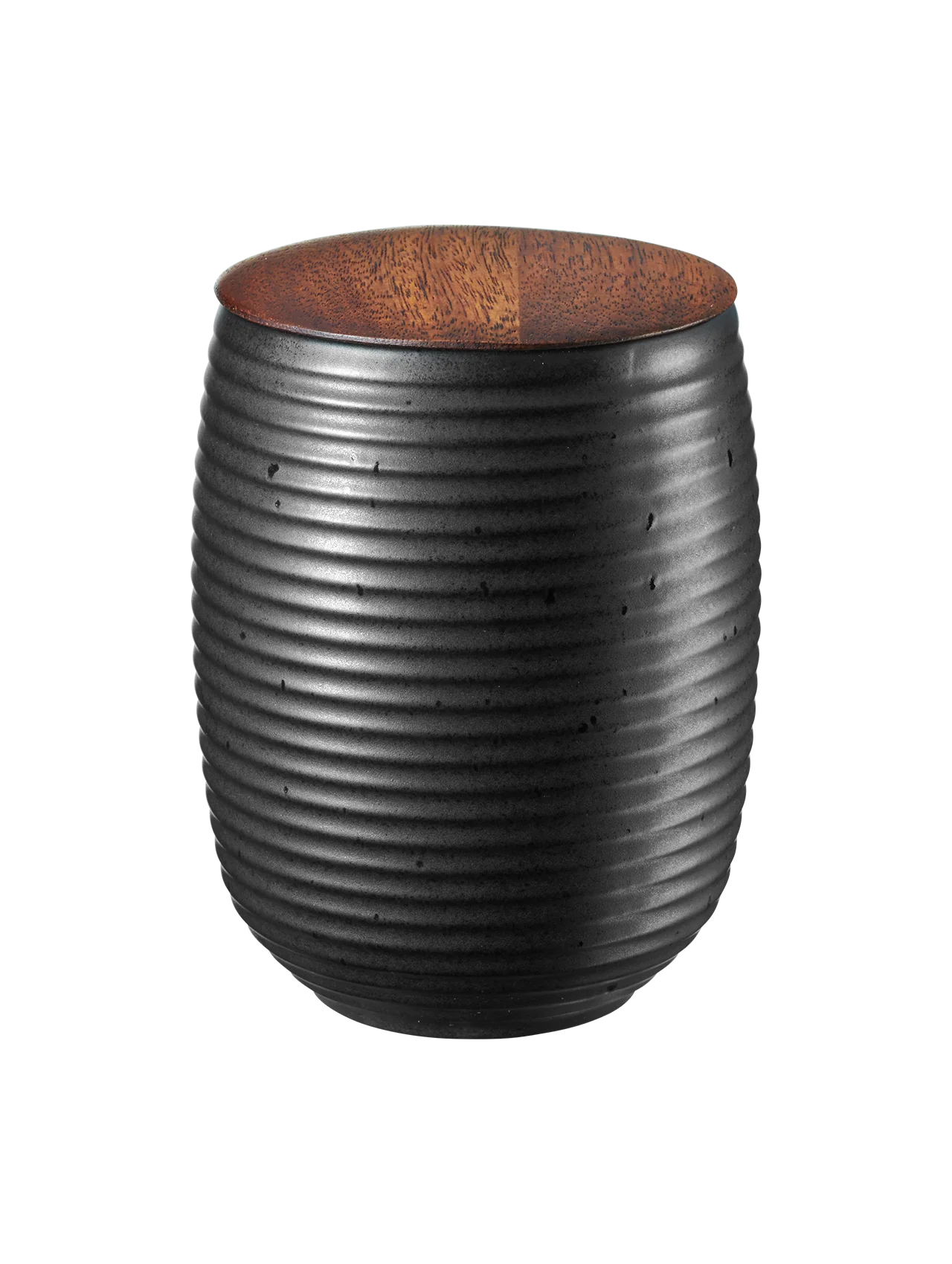 teedose, black mit holzdeckel