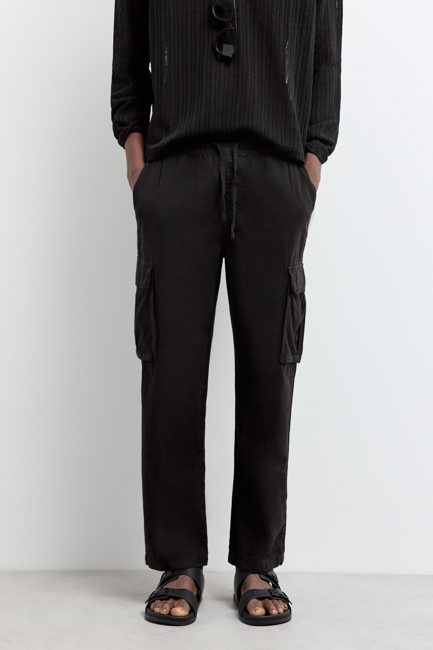 Pantalón jogger cargo lino - algodón
