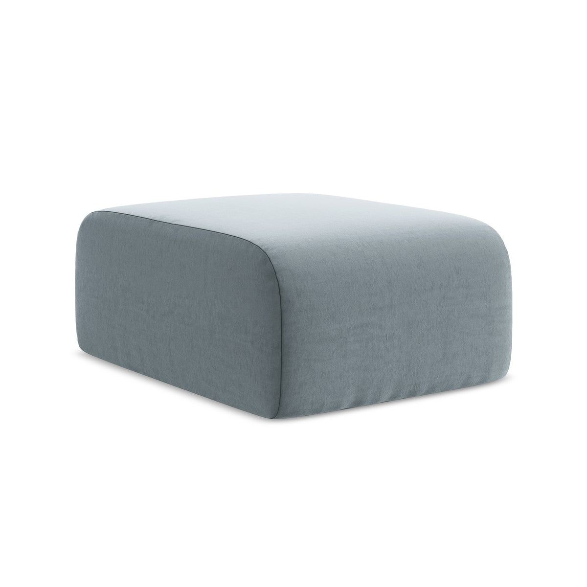 LaMiaSofa Poef Cervo - velours - lichtblauw - 72x94x42