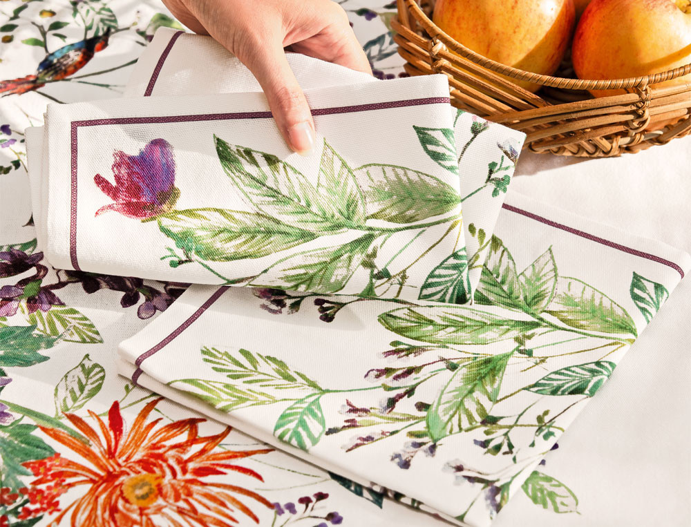 2 serviettes de tableBrassée de fraîcheur