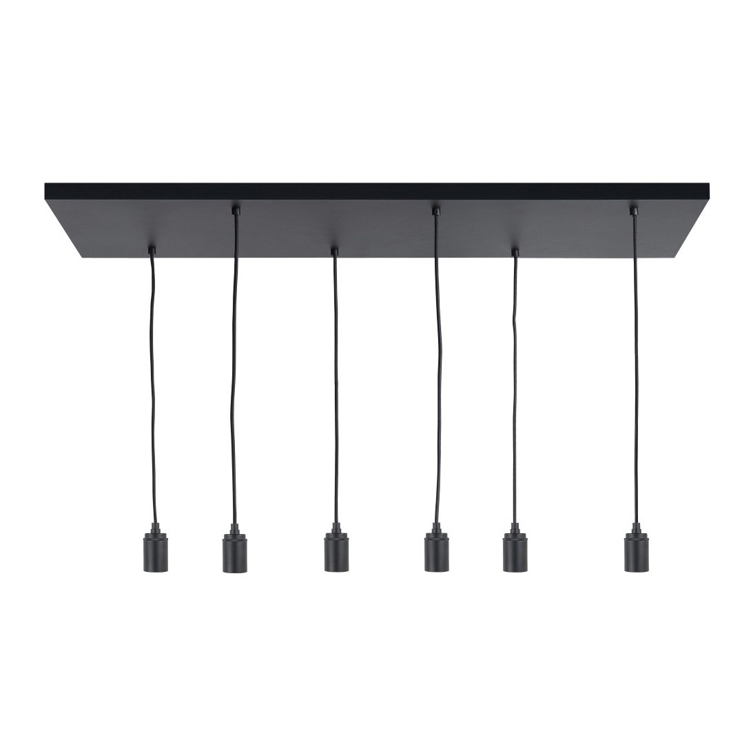 Highlight plafondplaat - 6 lichts - 100 x 130  cm - zwart