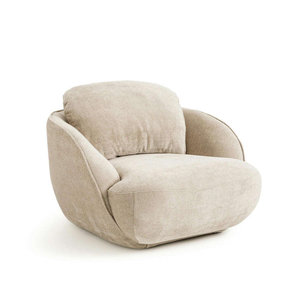 Fauteuil boule tissu velours, Alpine