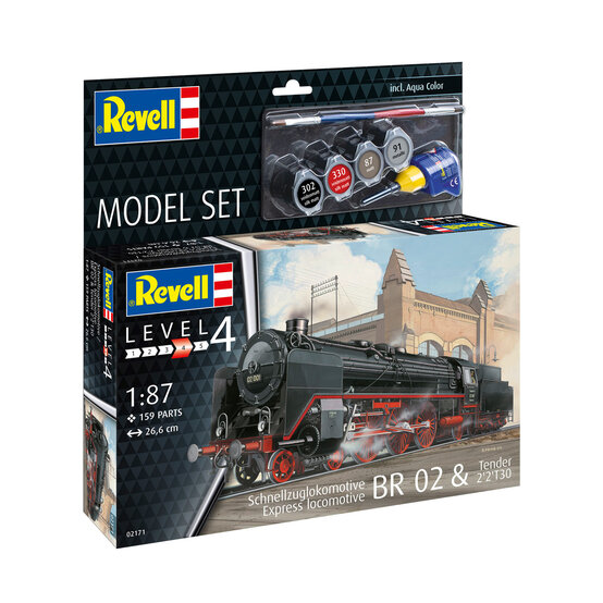 Revell Express Locomotive BR02 and Tender 2�?’T30 Model Set 1:87
