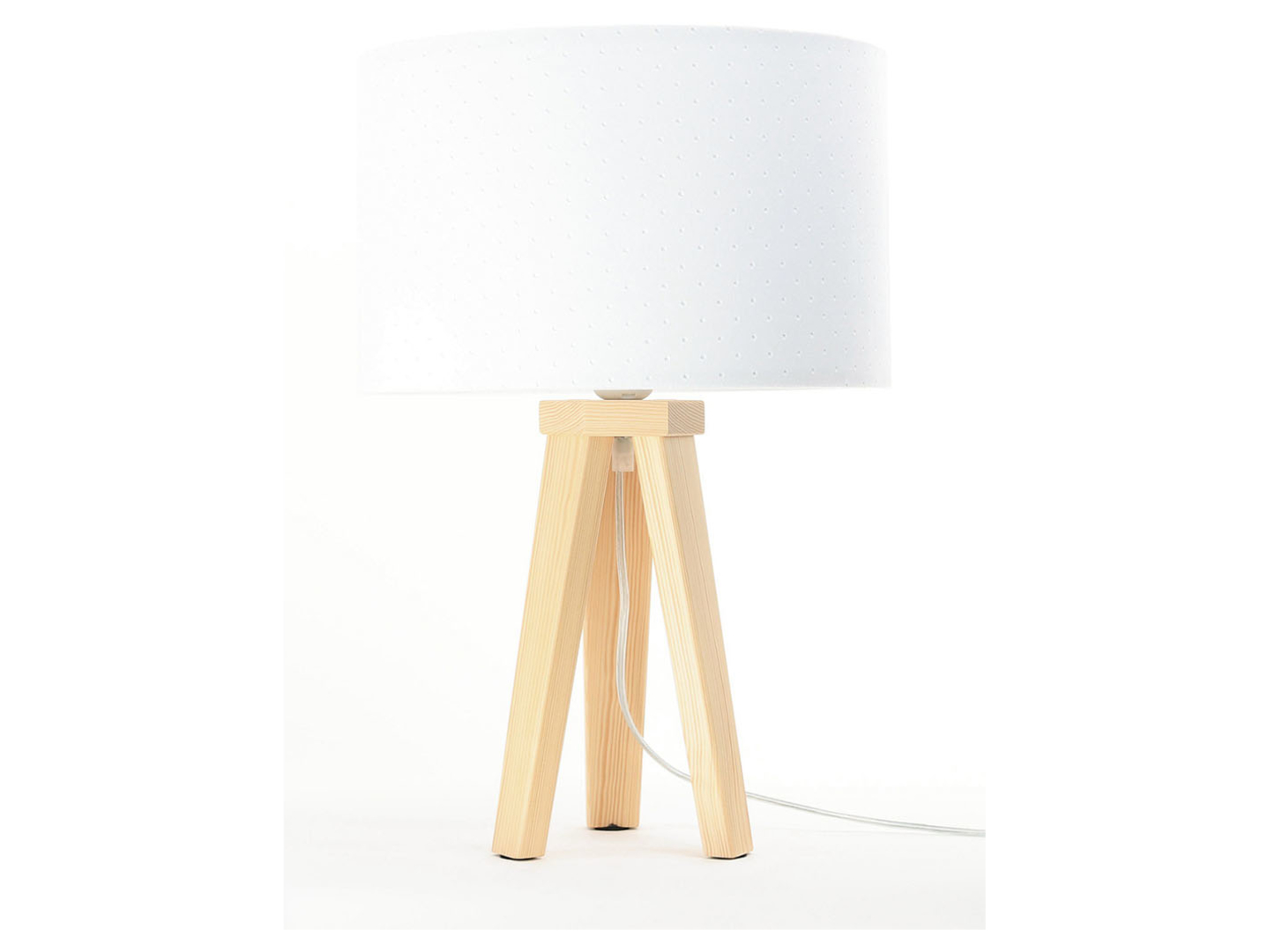 Lampa stołowa Jasmine bebe tkaninowa biała