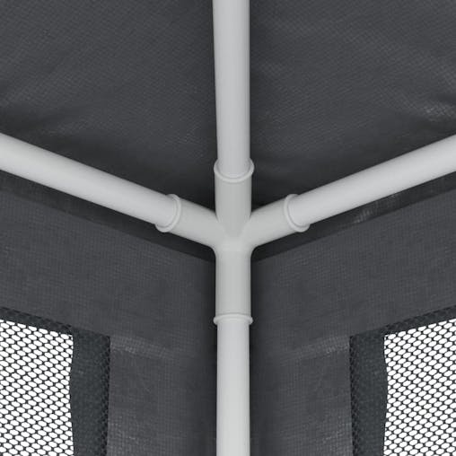 NNEVL Party Tent with 4 Mesh Sidewalls Anthracite 3x4 m HDPE