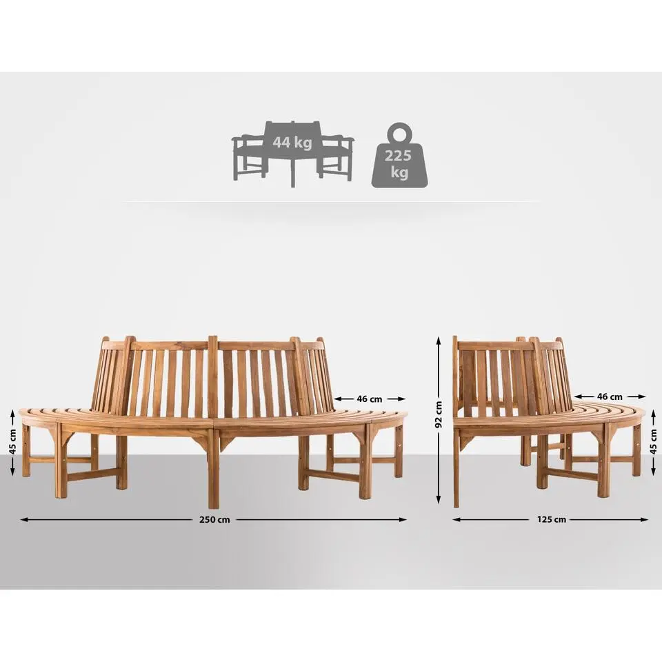 CLP Teakbank Leming 250 cm