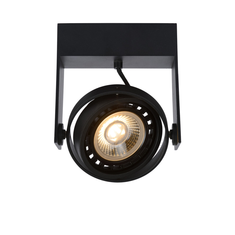 Spot LED Griffon noir dimmable GU10 12 W LUCIDE