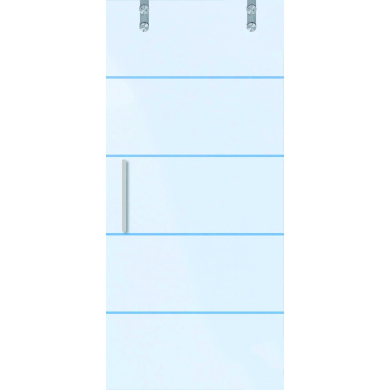 Porte coulissante en verre sécurit horizontal Thytan Sliding Moderno 215 x 93 cm THYS