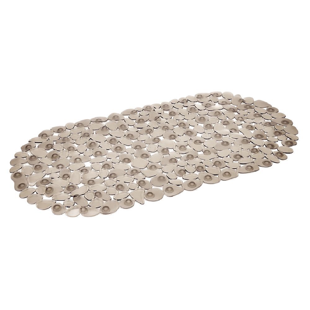 Fond de baignoire antidérapant design galet pvc gris