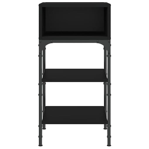 NNEVL Bedside Table Black 35x34.5x70 cm Engineered Wood