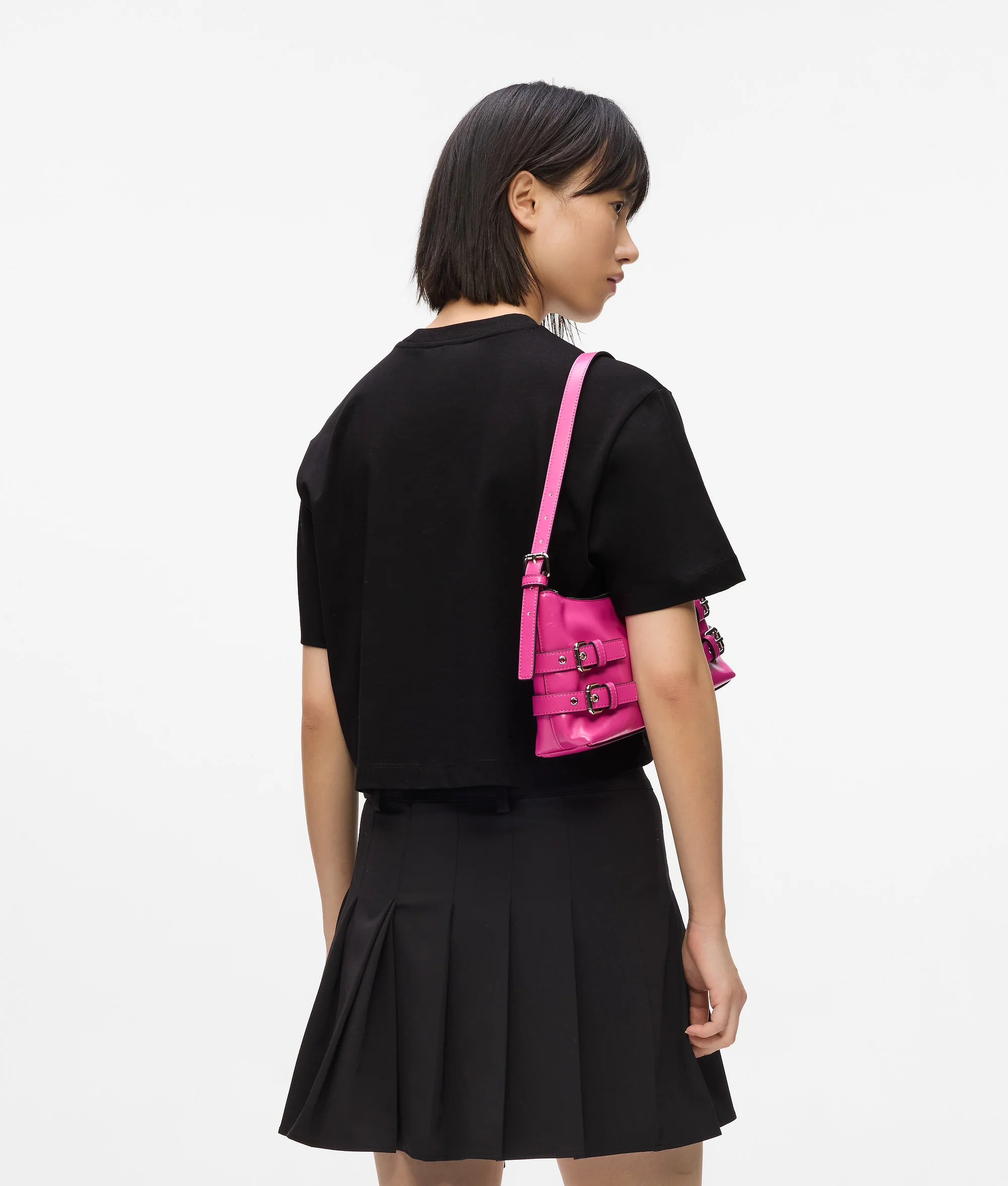 T-shirt cropped avec motif graffiti