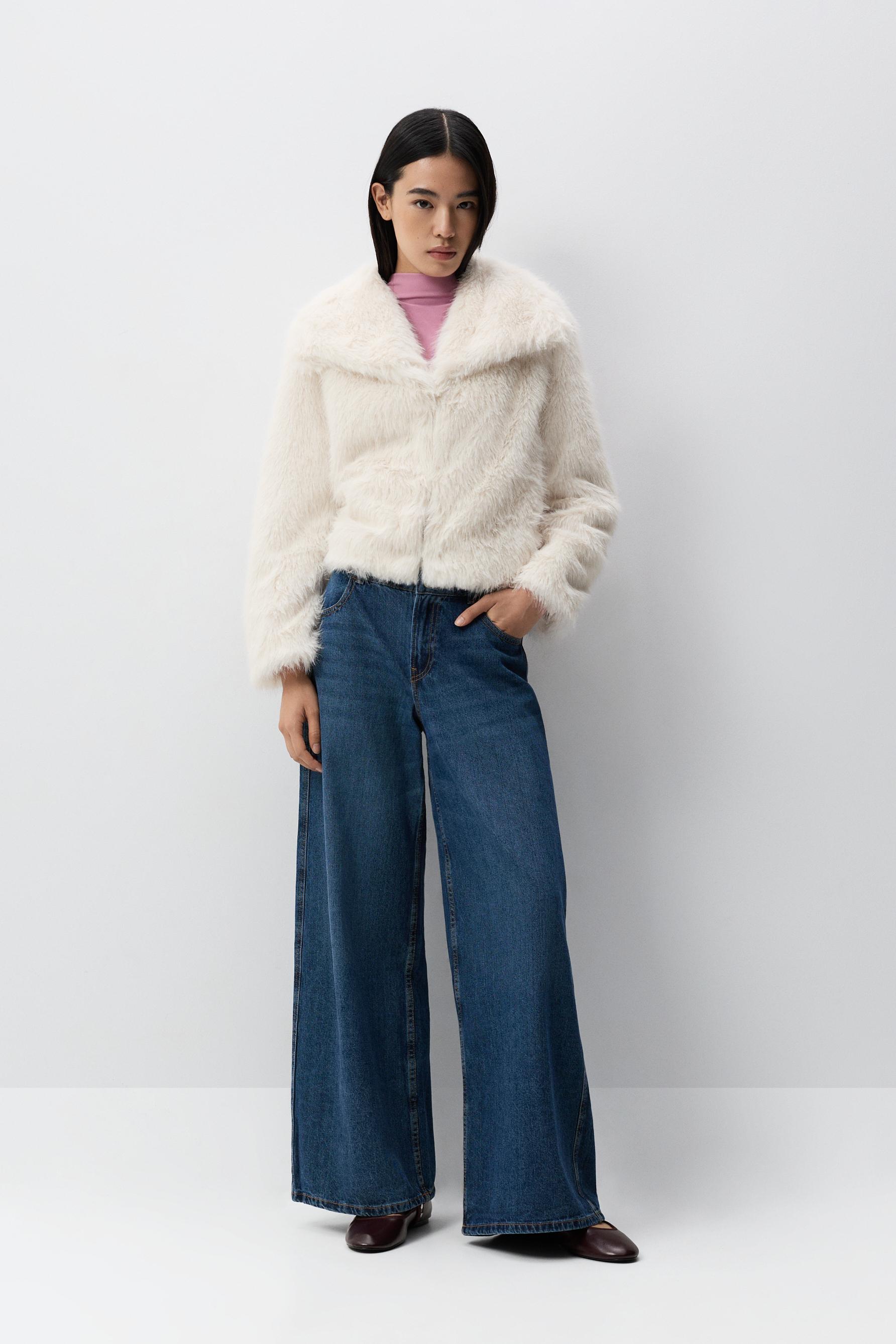 Chaqueta efecto pelo