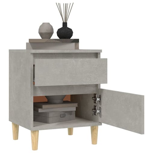 NNEVL Bedside Cabinet Concrete Grey 40x35x50 cm
