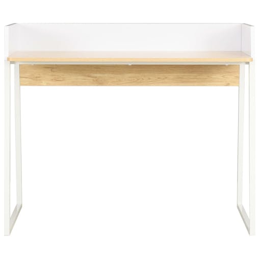 NNEVL Desk White and Oak 90x60x88 cm