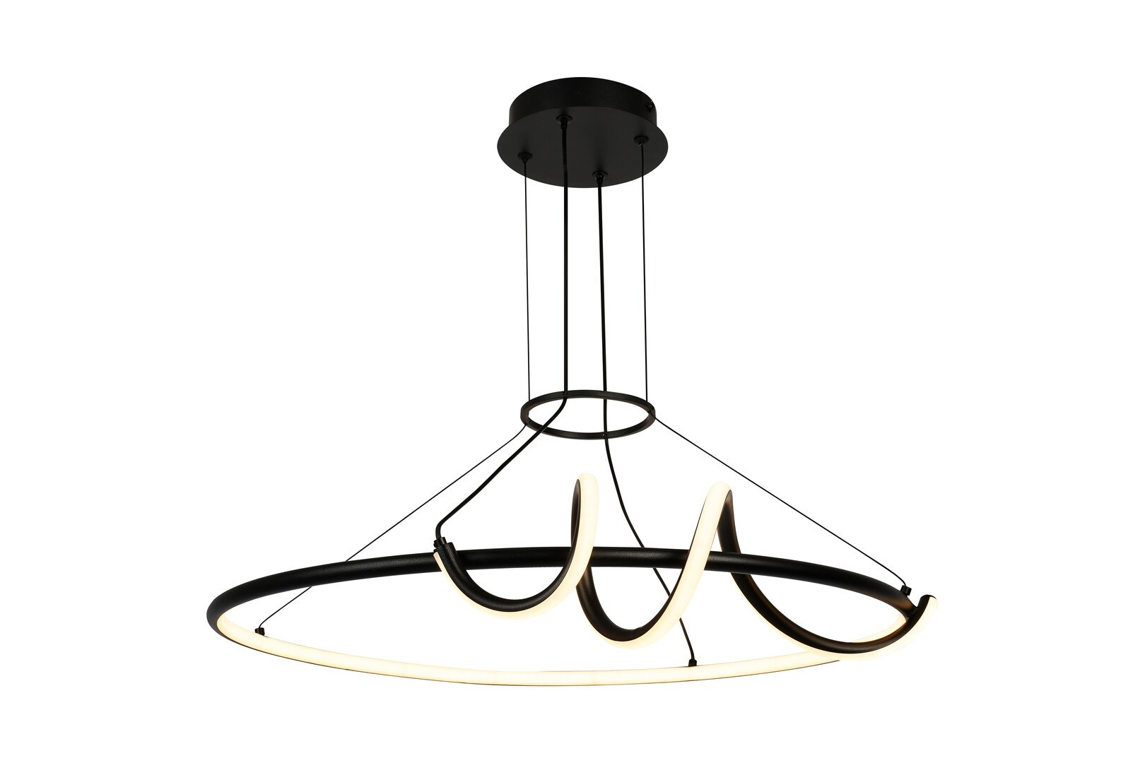 Lampa wisząca MENAZI czarno-biała LED 2x46W Odcienie bieli 4160lm Rabalux