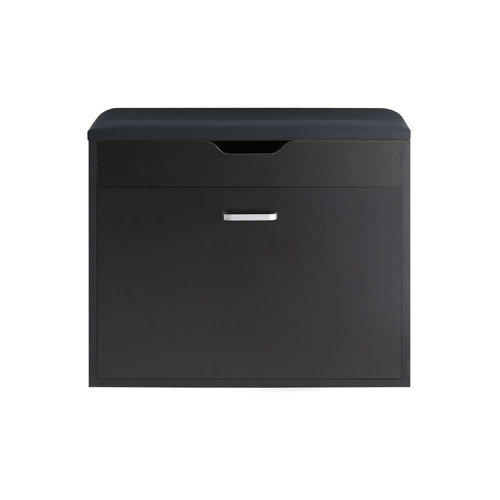 SoBuy Szafka na buty z jedną szufladą Czarny 60x30x50cm FSR95-SCH