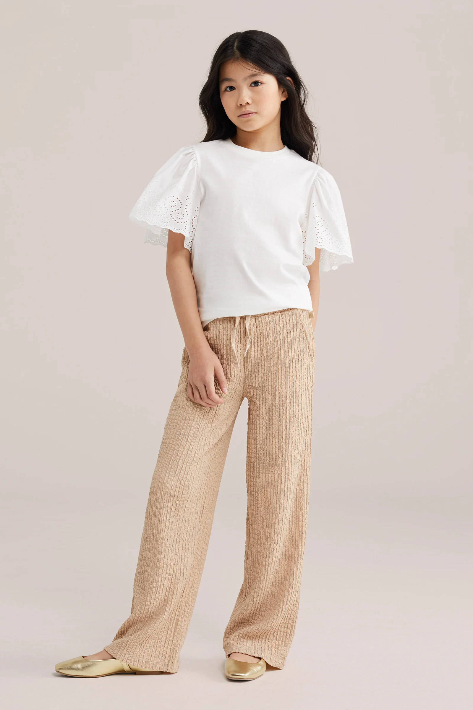 Meisjes straight fit broek