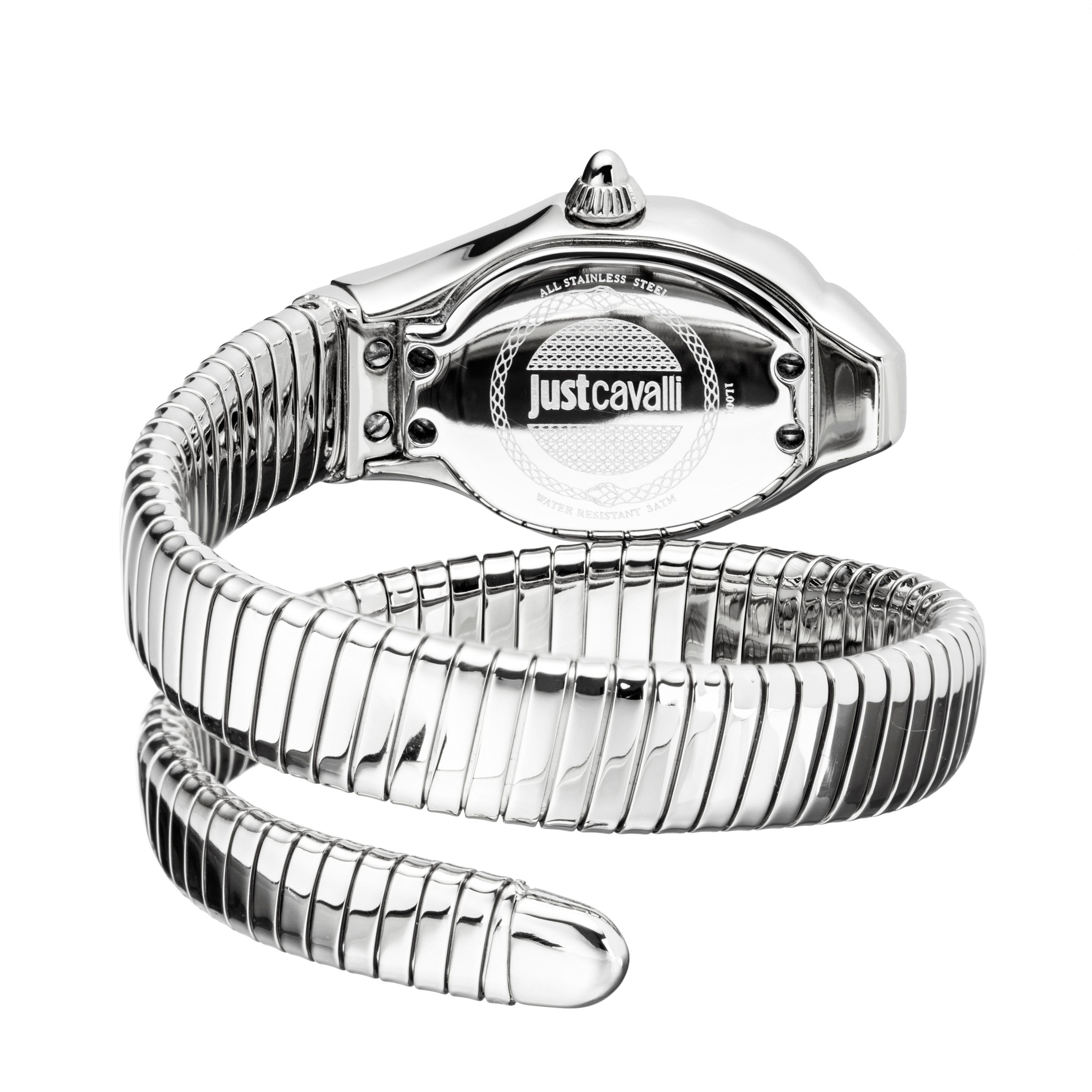 Just Cavalli Glam Chic Septagon Silver Dial Watch